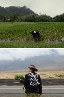 TOP: Still from Pili Ka Mo‘o (Dir. Justyn Ah Chong with Malia Akutagawa, 2022, 14 min.)   BOTTOM: Still from Standing Above the Clouds (Dir. Jalena Keane-Lee, 2022, 15 min.)