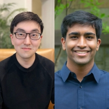 Churchill Scholars Ryan Jeong, C’23 (left), and Arnav Lal, C’23