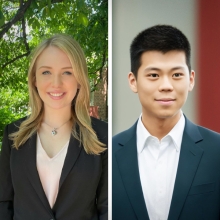 Schwarzman Scholars Amanda Howard, C'24, W/24, and Zhouyi (Joey) Yang, C'24.